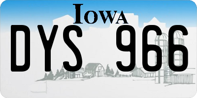 IA license plate DYS966