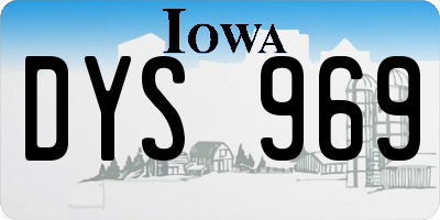 IA license plate DYS969