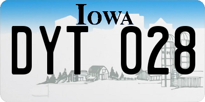 IA license plate DYT028