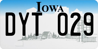 IA license plate DYT029