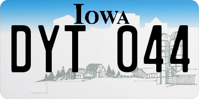 IA license plate DYT044