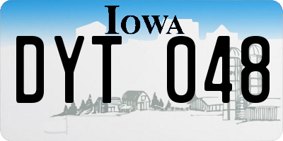 IA license plate DYT048