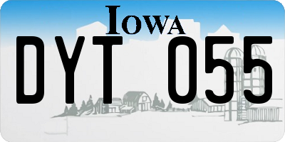 IA license plate DYT055