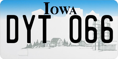 IA license plate DYT066