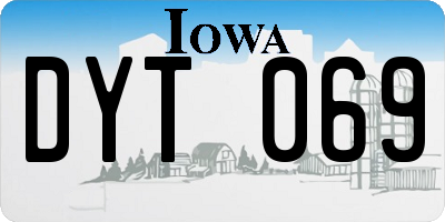 IA license plate DYT069