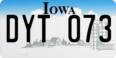 IA license plate DYT073