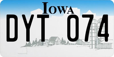 IA license plate DYT074
