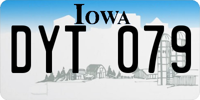 IA license plate DYT079