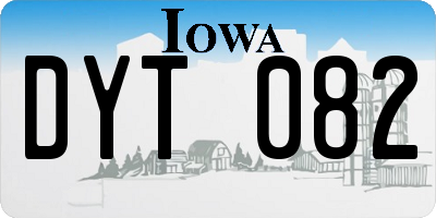 IA license plate DYT082