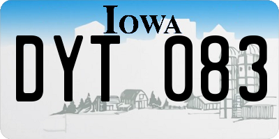 IA license plate DYT083
