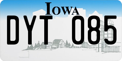 IA license plate DYT085