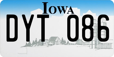 IA license plate DYT086