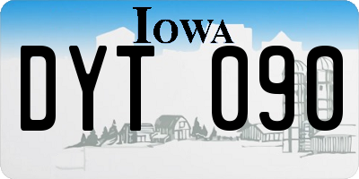 IA license plate DYT090