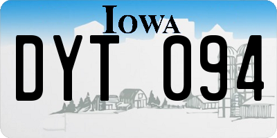 IA license plate DYT094
