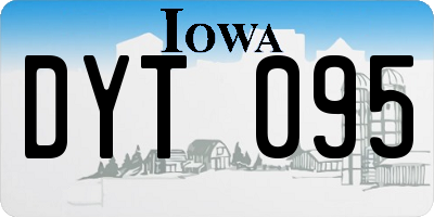 IA license plate DYT095