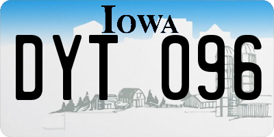 IA license plate DYT096