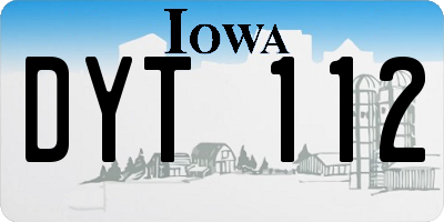 IA license plate DYT112