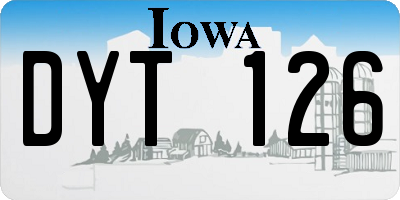 IA license plate DYT126