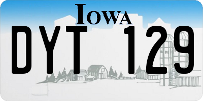 IA license plate DYT129