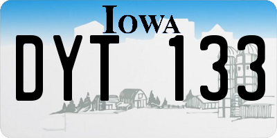 IA license plate DYT133