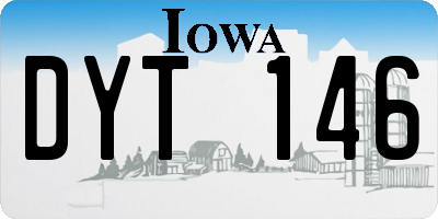 IA license plate DYT146