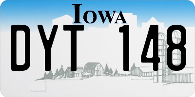 IA license plate DYT148