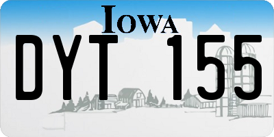 IA license plate DYT155