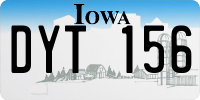 IA license plate DYT156