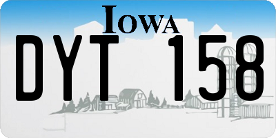 IA license plate DYT158
