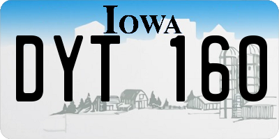 IA license plate DYT160