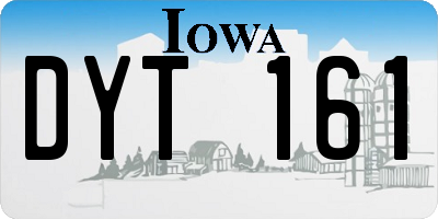 IA license plate DYT161