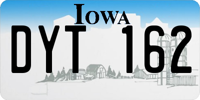IA license plate DYT162