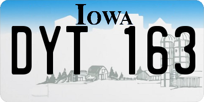 IA license plate DYT163