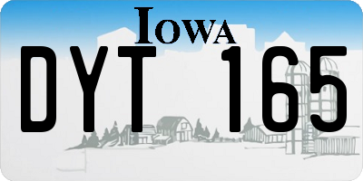 IA license plate DYT165