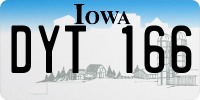 IA license plate DYT166