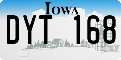 IA license plate DYT168