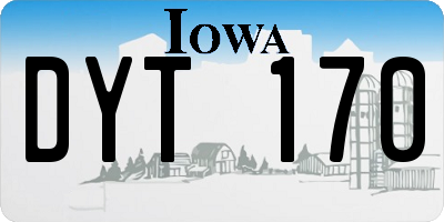 IA license plate DYT170