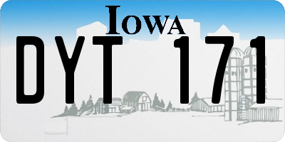 IA license plate DYT171