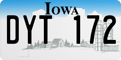 IA license plate DYT172