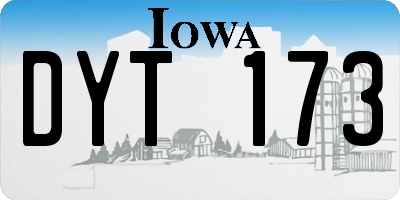 IA license plate DYT173