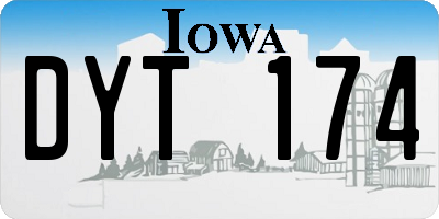 IA license plate DYT174