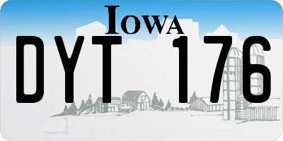 IA license plate DYT176