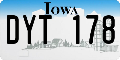 IA license plate DYT178