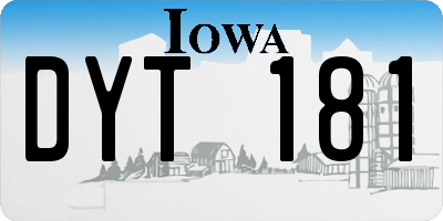 IA license plate DYT181