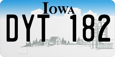 IA license plate DYT182