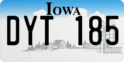 IA license plate DYT185