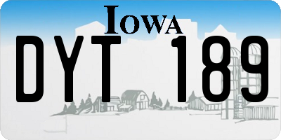 IA license plate DYT189