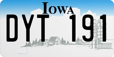 IA license plate DYT191