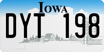 IA license plate DYT198