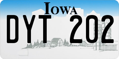 IA license plate DYT202